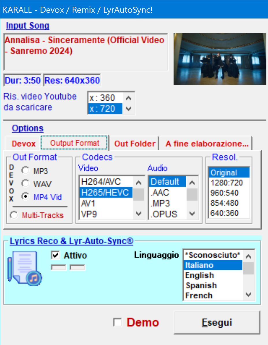 LyrAutoSync - Creazione Automatica base Karaoke