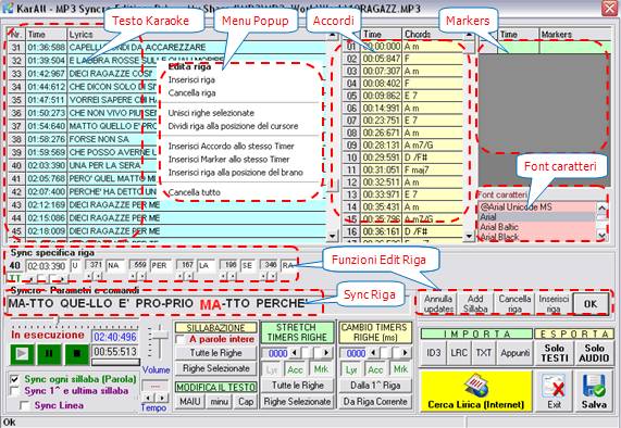 Editing testo MP3